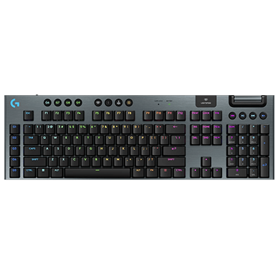 Logitech G915 X Lightspeed TKL Low-Profile Wireless Gaming Keyboard, Double-Shot PBT Keycaps, Fully Programmable Keys, RGB Backlighting, Sleek Aluminum Finishing, GL Brown Tactile - PC/Mac- Black
