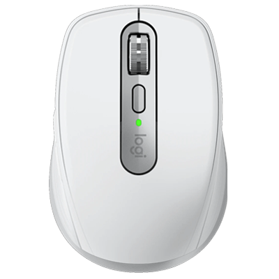 Logitech MX Anywhere 3S Compact Wireless Mouse, Fast Scrolling, 8K DPI Any-Surface Tracking, Quiet Clicks, Programmable Buttons, USB C, Bluetooth, Windows PC, Linux, Chrome, Mac - Pale Grey